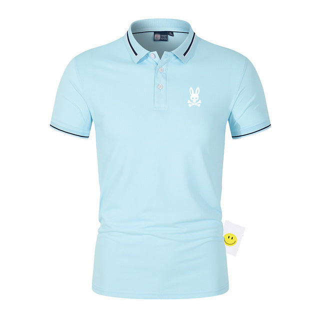 James Polo voor Heren met Geruite Kraag en Mouwboorden - Blauw