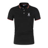 James Polo voor Heren met Geruite Kraag en Mouwboorden - Blauw