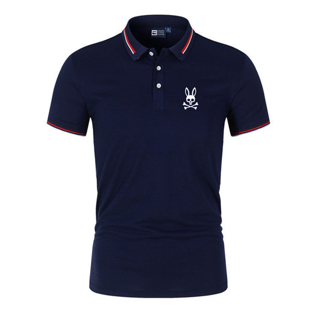 James Polo voor Heren met Geruite Kraag en Mouwboorden - Blauw