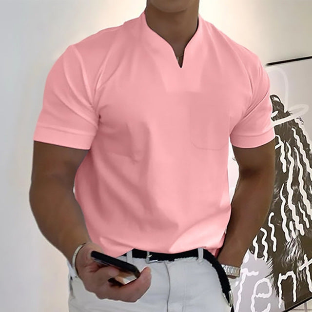 James Trendy Heren T-shirt - Losse V-hals Polo