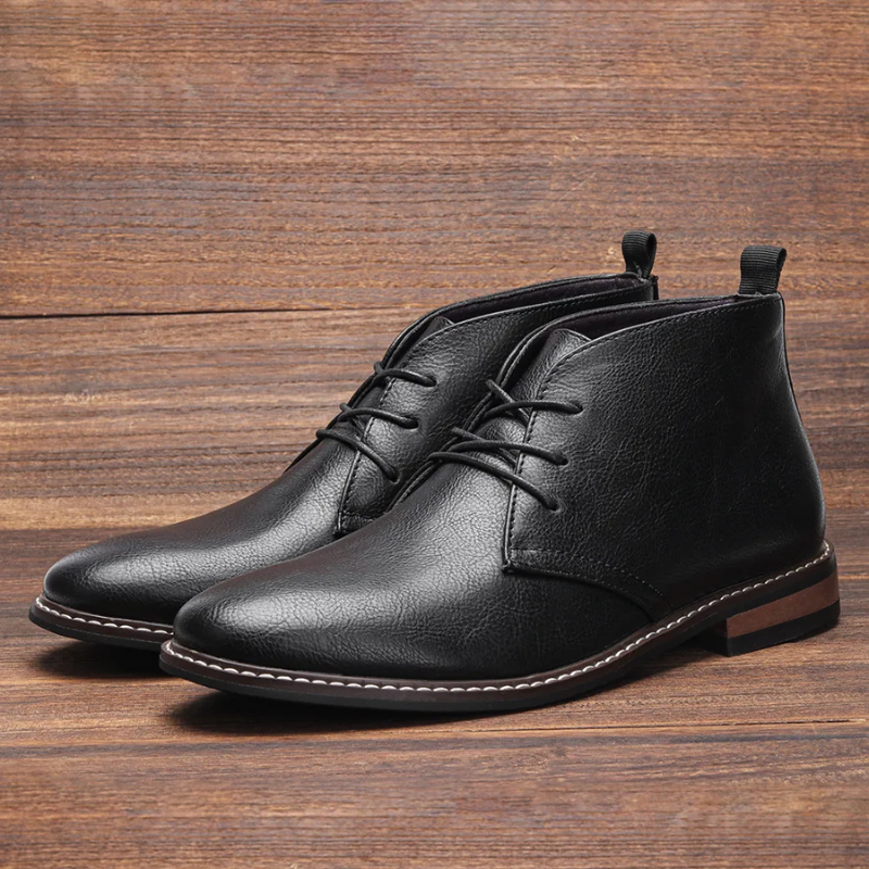 Leermar - Luxe Heren Boots van Suède, Casual Enkelhoge Schoenen