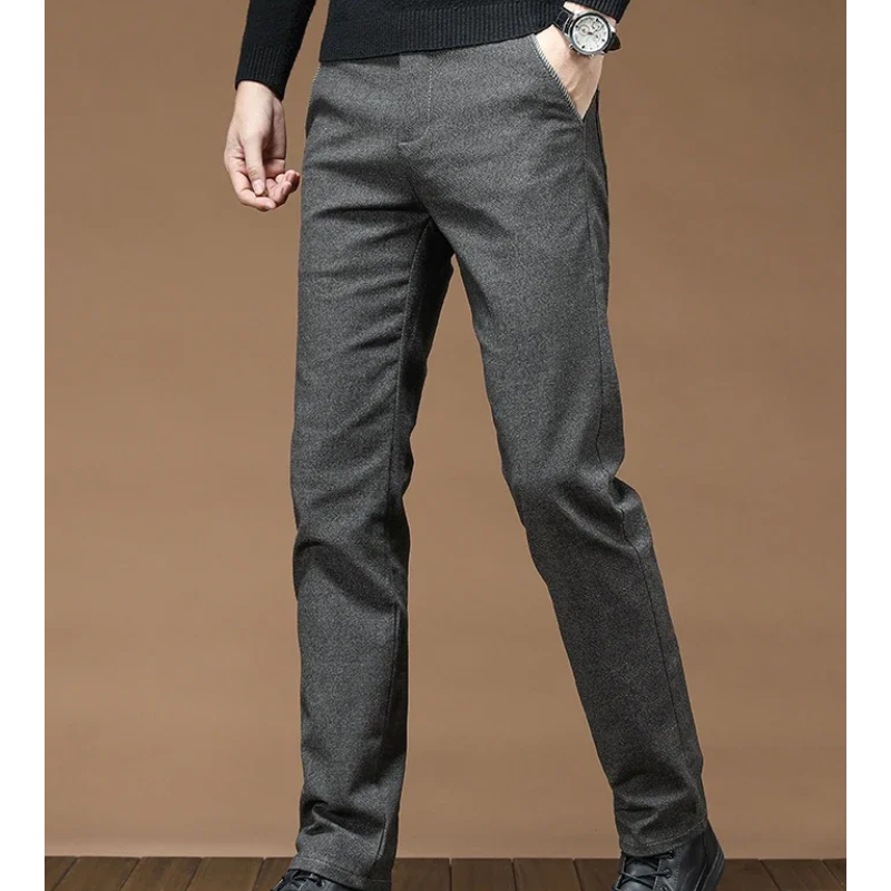 GranVel - Heren Pantalon Slim Fit voor Kantoor met Achterzakken