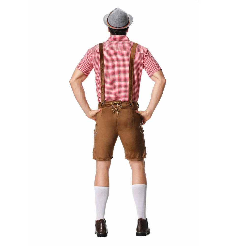 LederDo - Korte Lederhosen voor Heren met Bretels - Traditionele Beierse Kleding