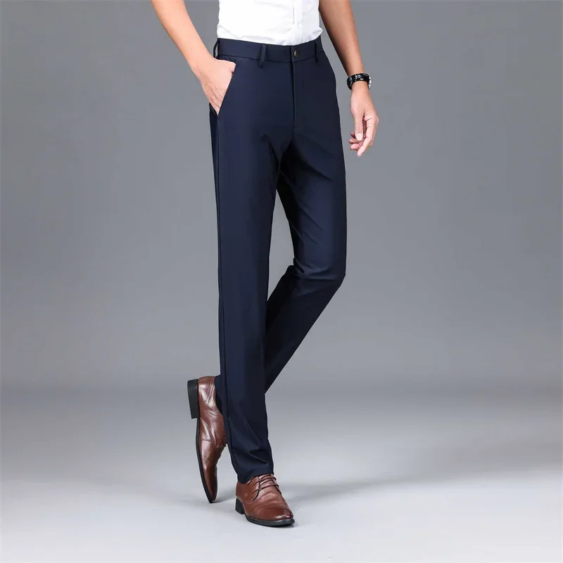 Lorther - Heren Pantalon - Slim Fit, Elastisch, Gemakkelijk te Onderhouden