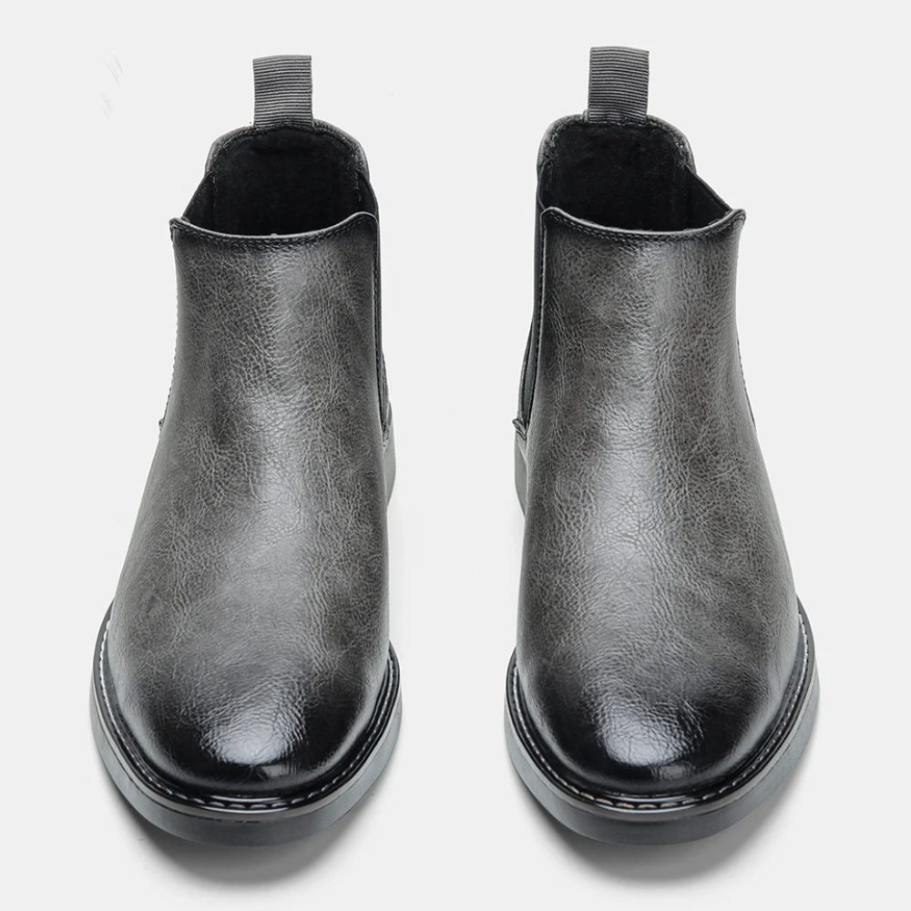 Bravonn - Chelsea Boots Heren met Glanzende Afwerking en Elastische Zijkanten