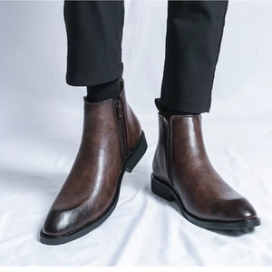 Rustrog - Herenschoenen Boots - Leren Chelsea Boots met Rits, Elegant & Formeel