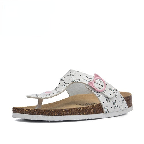 Hudson™ grafische print vlakke onderzijde kurk antislip sandalen heren