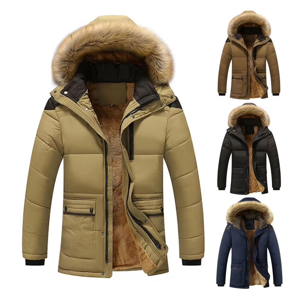 Storvek - Puffer Jacket Heren met Bontvoering en Capuchon, Winddicht, Warm & Geïsoleerd