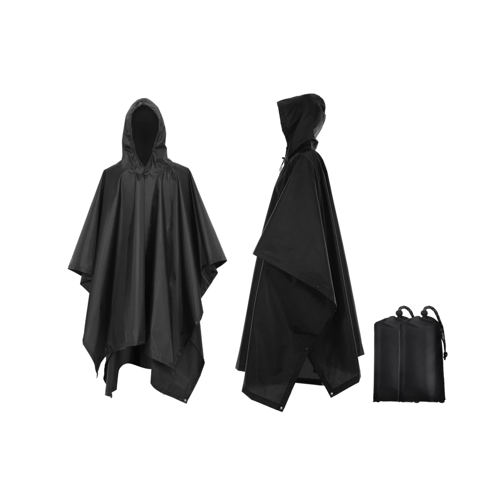 Vlagero - Heren Regenjas Poncho Waterdicht Lichtgewicht met Capuchon