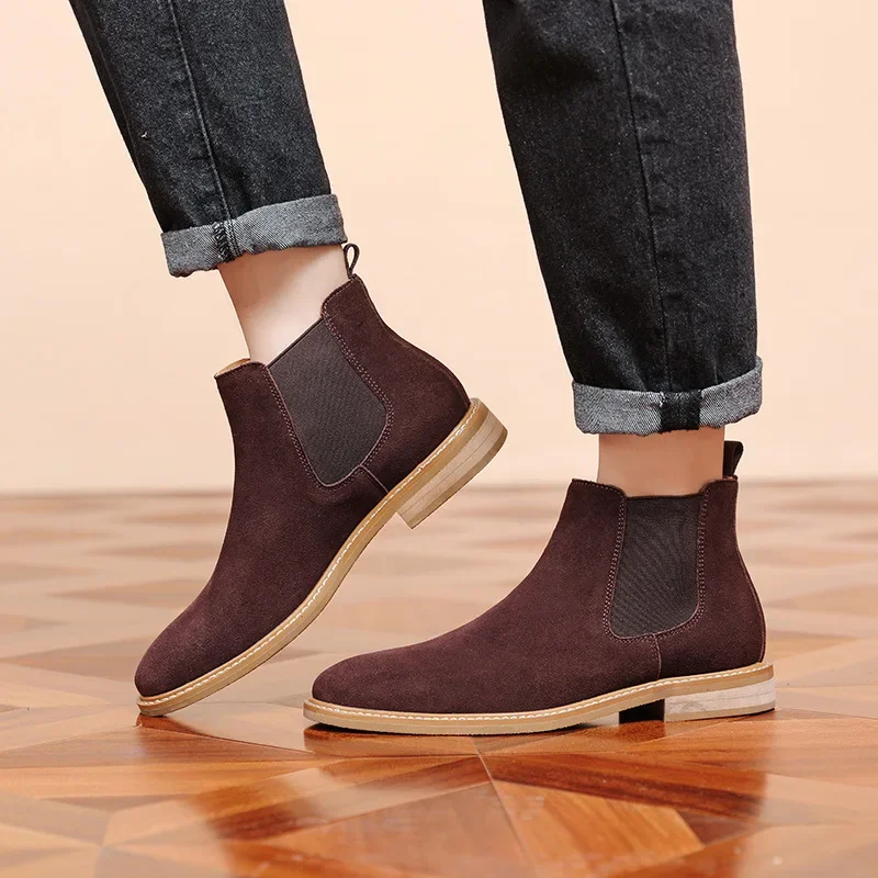 Draflex - Chelsea Boots Heren van Suède met Antislip Zool