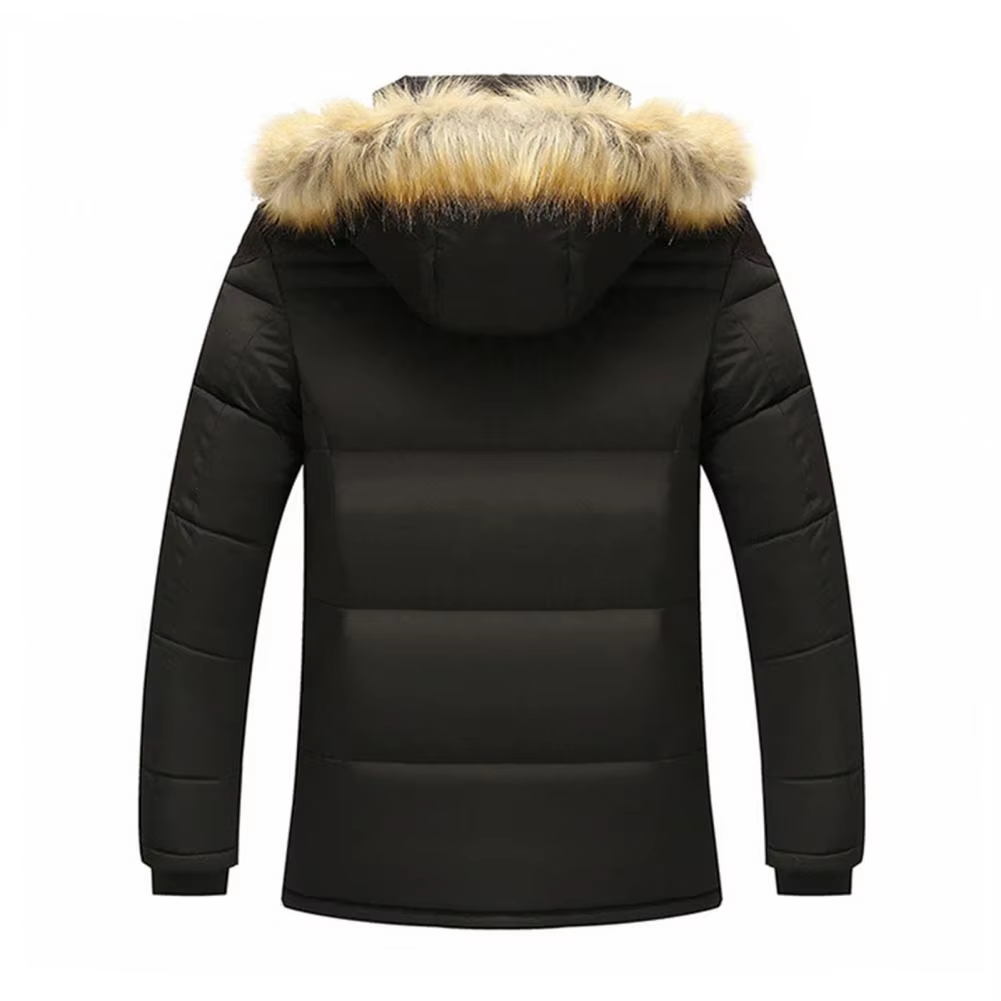 Storvek - Puffer Jacket Heren met Bontvoering en Capuchon, Winddicht, Warm & Geïsoleerd