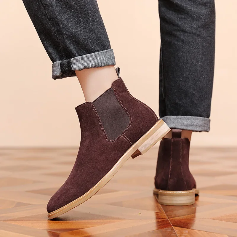 Draflex - Chelsea Boots Heren van Suède met Antislip Zool