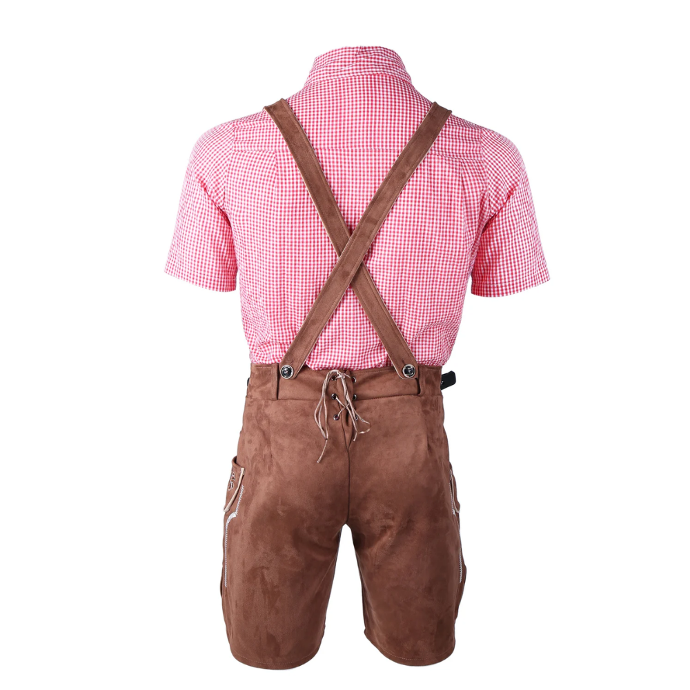 LederDo - Korte Lederhosen voor Heren met Bretels - Traditionele Beierse Kleding