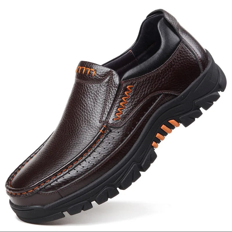 Hudson™ bruin zwarte heren loafers met dikke zool