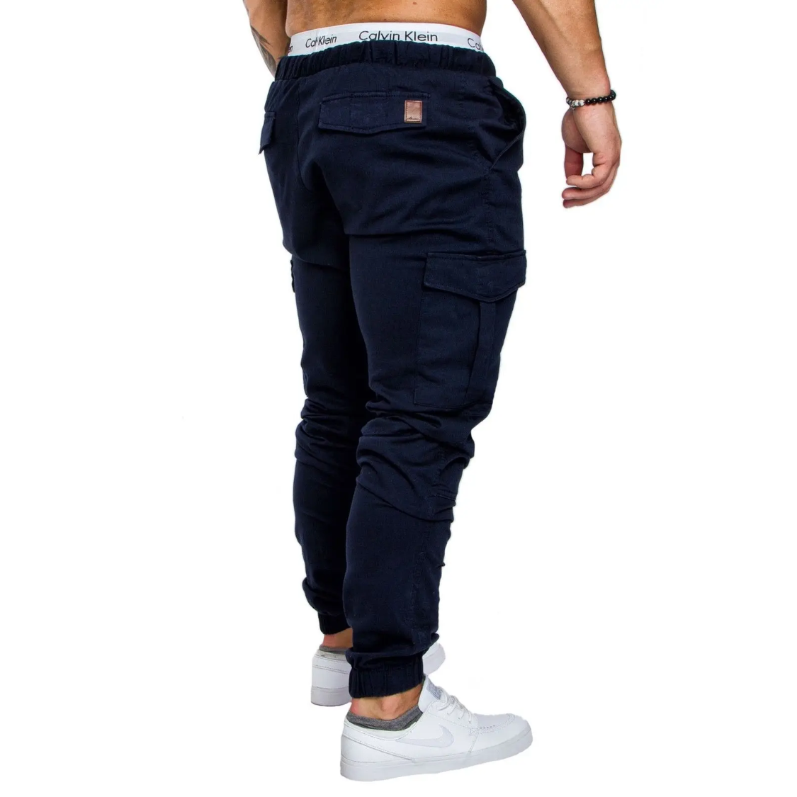 Polderp - Cargo Broek Heren – Comfortabele Joggingbroek met Zakken, Elastisch Trekkoord