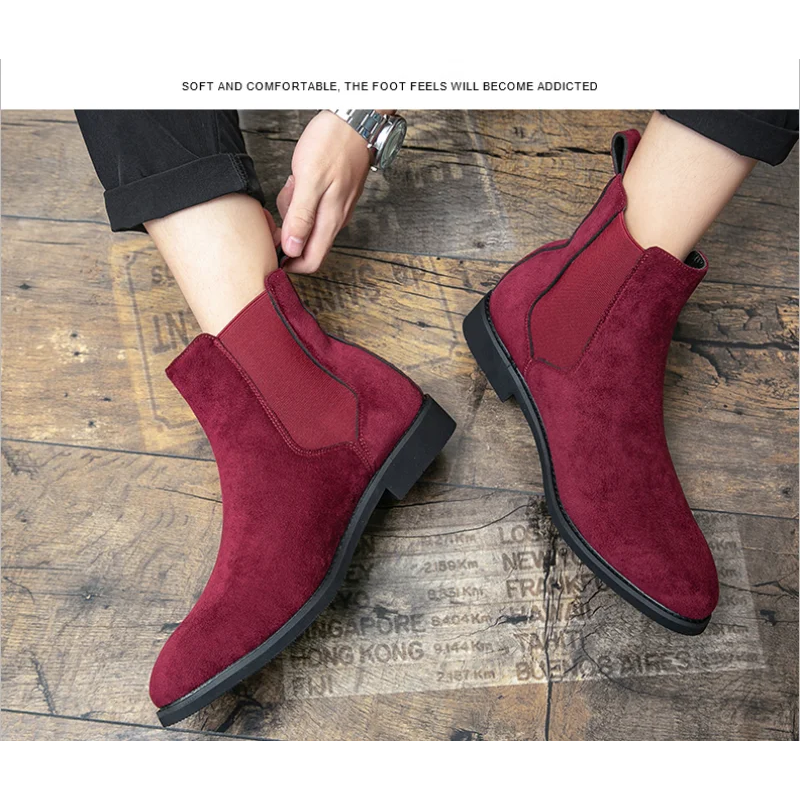 Javelin - Trendy Chelsea Boots Heren van Suède met Elastische Zijkanten