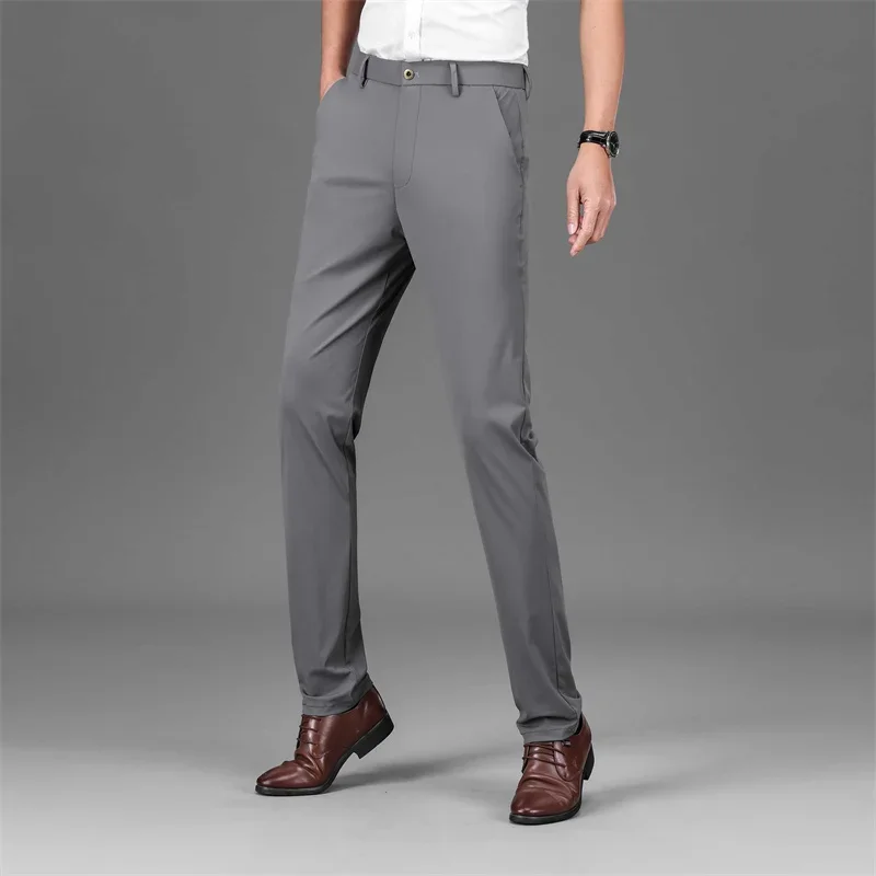 Lorther - Heren Pantalon - Slim Fit, Elastisch, Gemakkelijk te Onderhouden