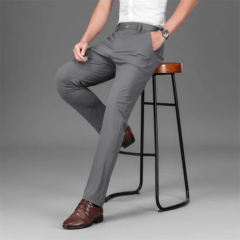 Lorther - Heren Pantalon - Slim Fit, Elastisch, Gemakkelijk te Onderhouden