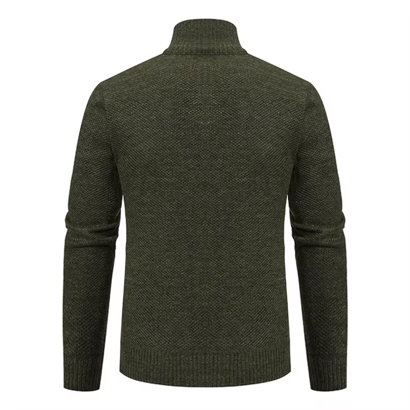 Montred - Heren Vest met Rits - Slim Fit Geribde Gebreide Cardigan