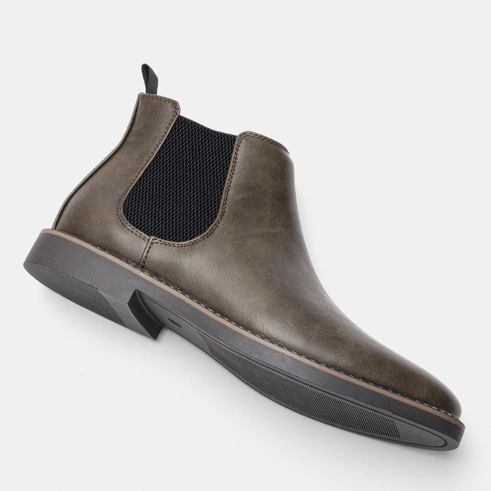 Bravonn - Chelsea Boots Heren met Glanzende Afwerking en Elastische Zijkanten