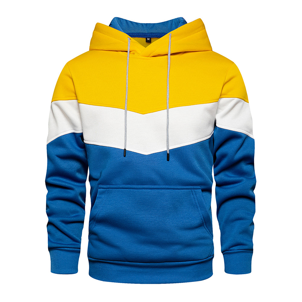 Oliver® Heren hoodie| sportieve stijl patchwork effen kleur