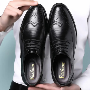 Ferlian - Nette Heren Schoenen - Klassieke Leren Brogues met Vetersluiting