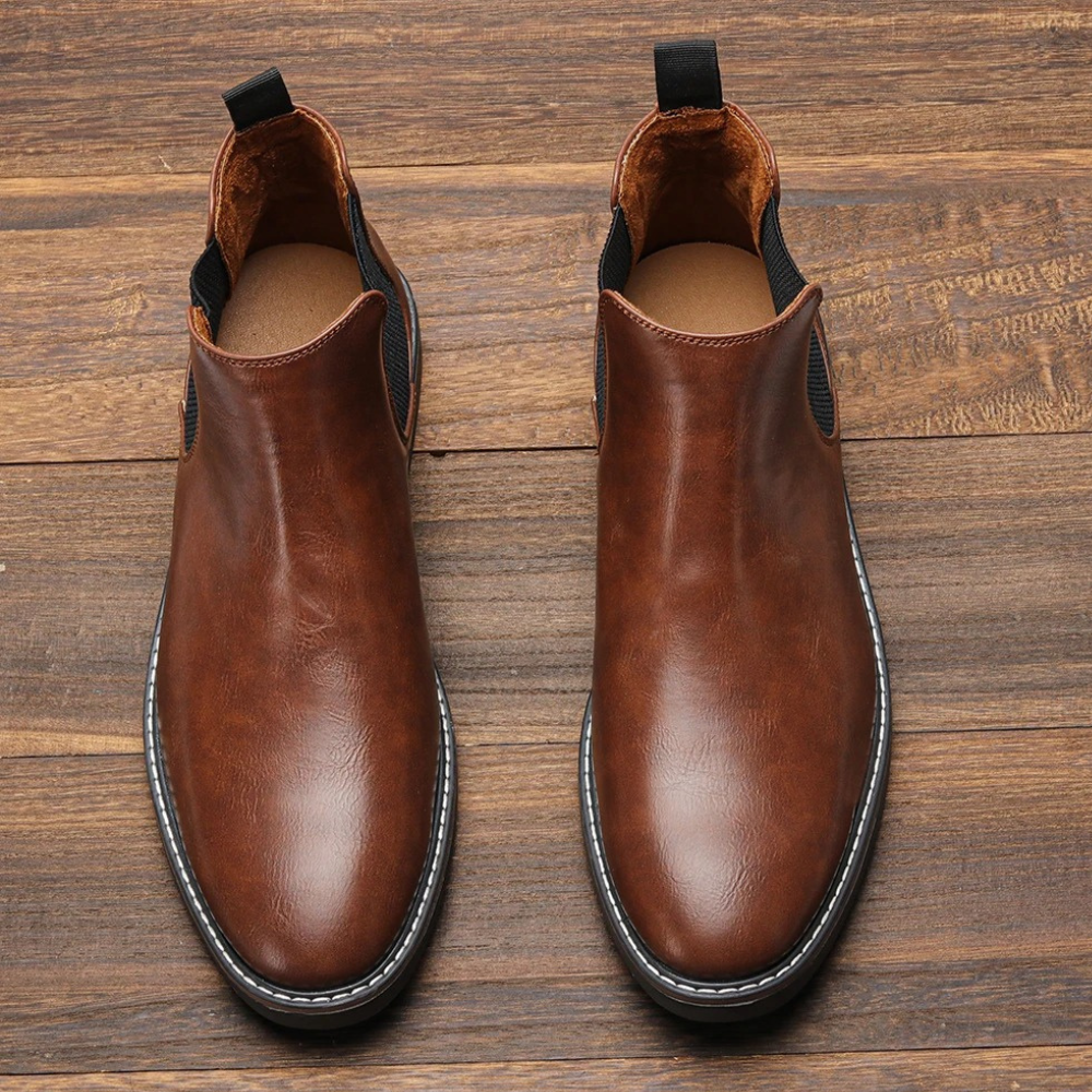 Kestlow - Chelsea Boots Heren van Leer met Elastische Zijkanten