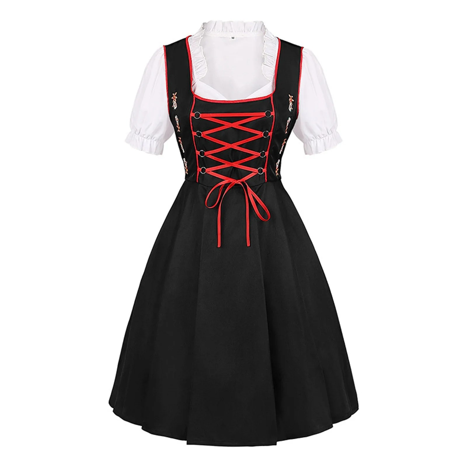 Gerndel - Dirndl Dames Jurk met Borduursels en Schort