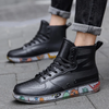 LuxFit -  Heren Hoge Waterproof Sneakers met Grafische Zool, Casual Straatschoenen