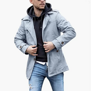 Rigsley -  Heren Tussenjas - Klassieke Halflange Trenchcoat voor Mannen