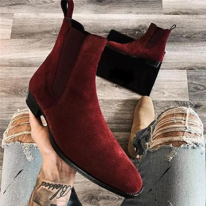 Javelin - Trendy Chelsea Boots Heren van Suède met Elastische Zijkanten