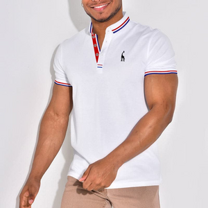 JAMES Elegante polo met embleem en kleuraccenten