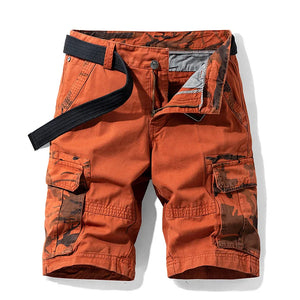 James™ Effen kleur comfortabele heren cargo shorts met zakken