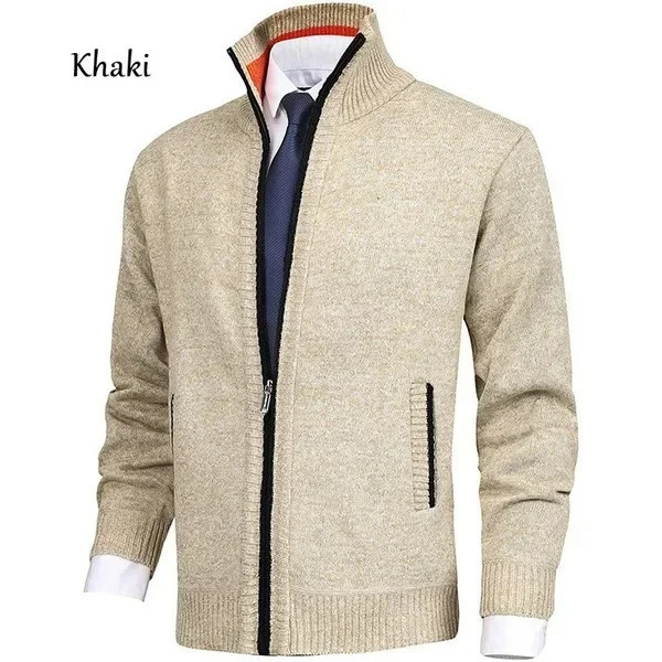 Storvik - Heren Vest met Rits, Zacht Gebreid Vest met Opstaande Kraag, Casual Design