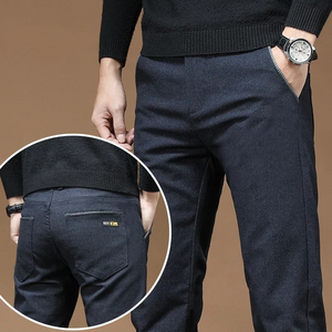 GranVel - Heren Pantalon Slim Fit voor Kantoor met Achterzakken