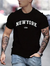 JAMES T-shirt met opdruk new york voor heren