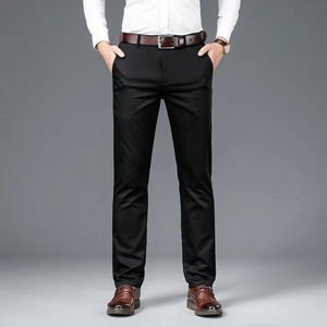 Besluxe -  Heren Pantalon - Slim Fit Broek Met Stijlvolle Achterzak Voor Formele Gelegenheden