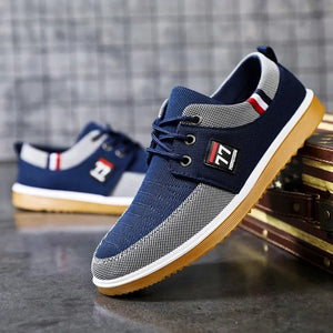 Hudson™ kleur blokkeren canvas stijl heren leren schoenen