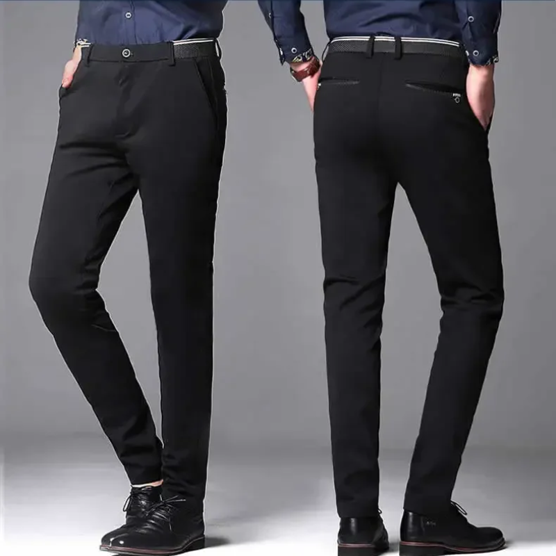 Travlen -  Heren Pantalon - Elegante Broek Met Decoratieve Achterzakken Voor Werk