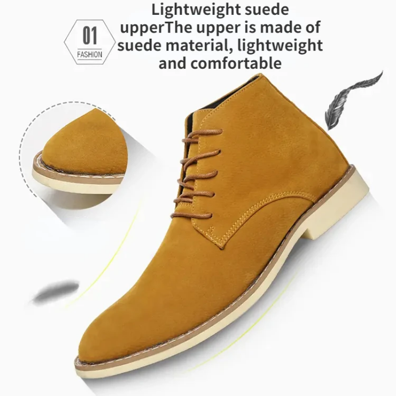 Sterhor - Moderne Heren Boots van Suède, Comfortabele Enkelhoge Schoenen