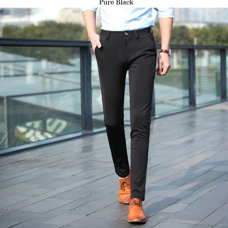 Travlen -  Heren Pantalon - Elegante Broek Met Decoratieve Achterzakken Voor Werk