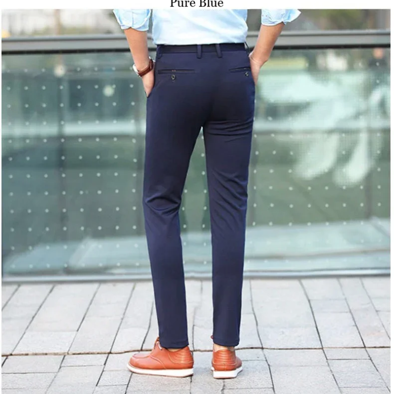 Travlen -  Heren Pantalon - Elegante Broek Met Decoratieve Achterzakken Voor Werk