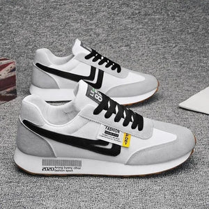 James™ zwarte platte herensneakers met veter