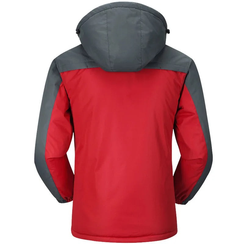 Oliver® sport stijl dik patchwork met revers rits ski jas