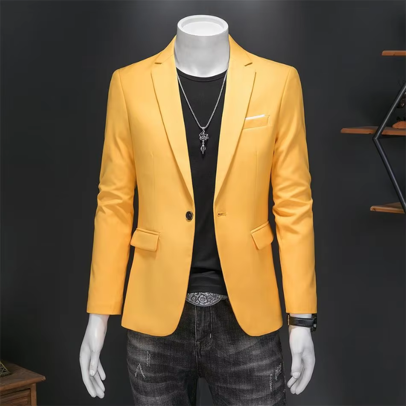 Evander - Heren Colbert - Slim Fit Blazer Met Één Knoop voor Casual Gebruik