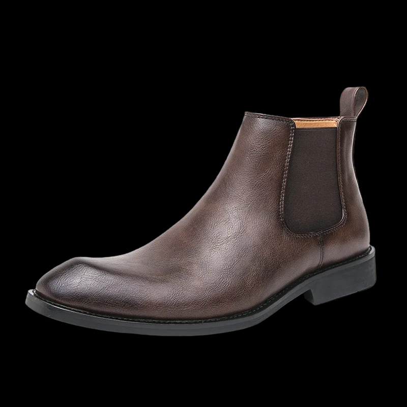 Rustrog - Herenschoenen Boots - Leren Chelsea Boots met Rits, Elegant & Formeel