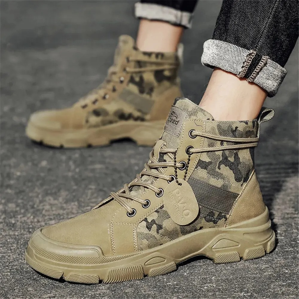 BootGee - Heren Boots met Camouflagepatroon en Duurzame Zool