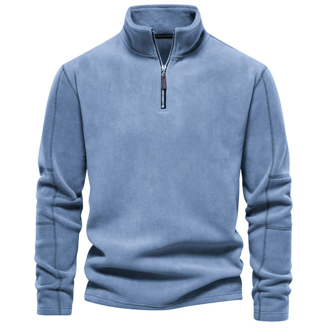 Fleece trui met rits heren sale