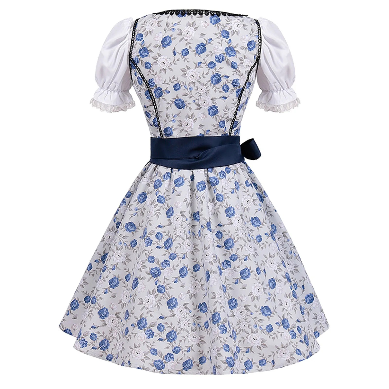 Berdina - Dirndl Dames Jurk met Bloemenpatroon en Schort