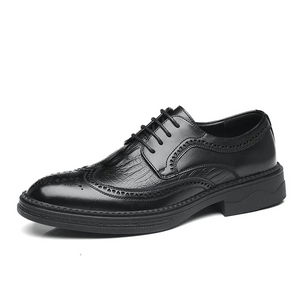 Derolin - Nette Heren Schoenen Geperforeerd Leren Wingtip Oxford met Brogue Design